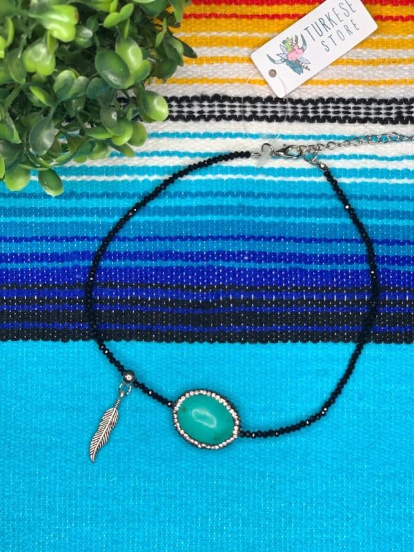 CHOKER PEDRA CRAVEJADA FEATHER-3364