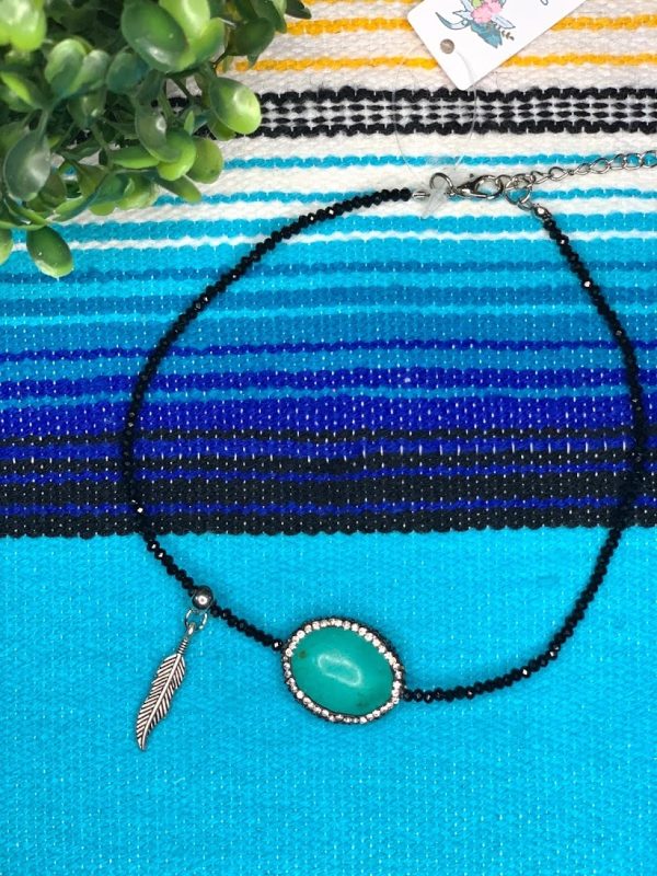 CHOKER PEDRA CRAVEJADA FEATHER-0