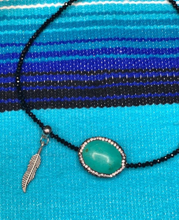 CHOKER PEDRA CRAVEJADA FEATHER-3365