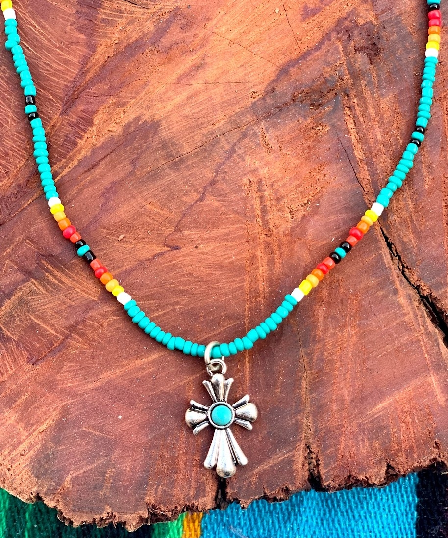 Choker Con Perline A Raggi Di Sole, Choker Con Perline Di Semi