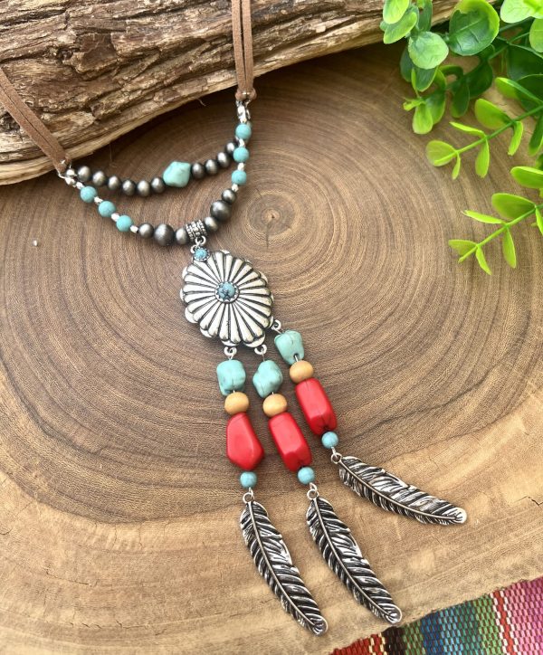 Colar Indian Feather