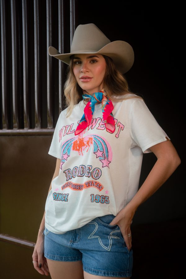 T-shirt Oversized Wild West Pink