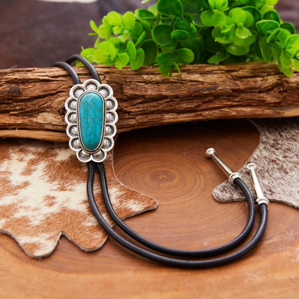 Colar Bolo Tie Turquoise