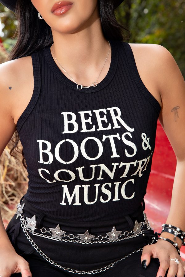 Regata Canelada Beer And Boots Preta