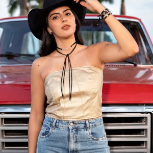 Cropped Gold Shine
