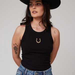 Regata Canelada Horseshoe Preta