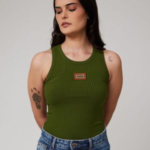 Regata Canelada Turkese Verde