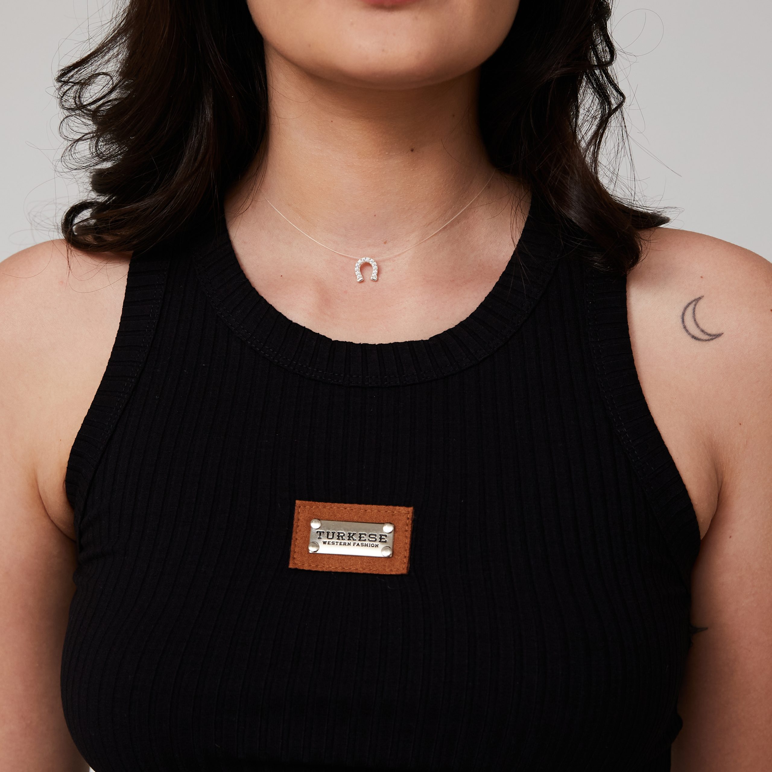 Regata Canelada Turkese Preta