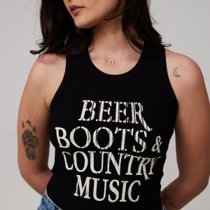 Regata Canelada Beer And Boots Preta