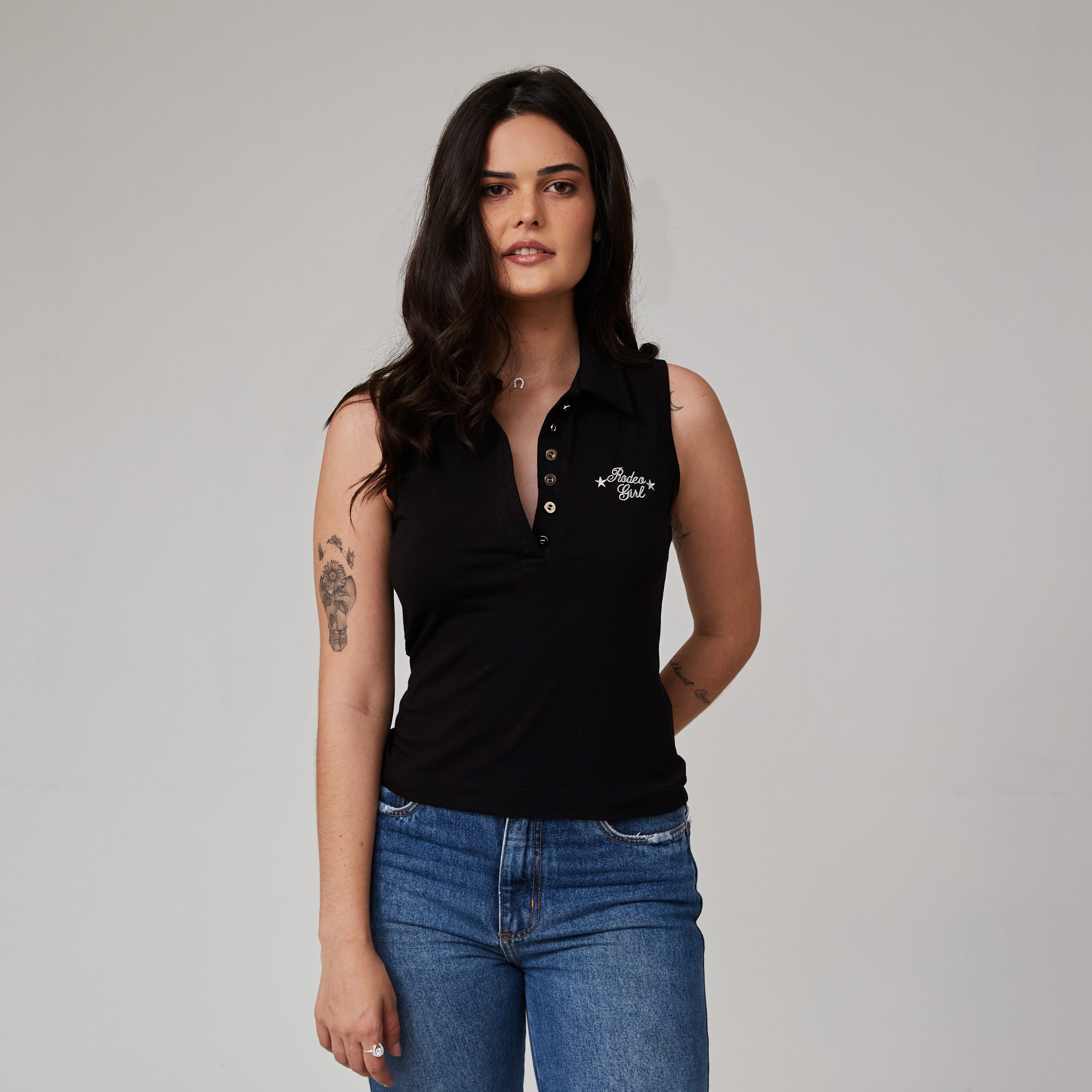 Regata Polo Rodeo Girl Black - Imagem 3