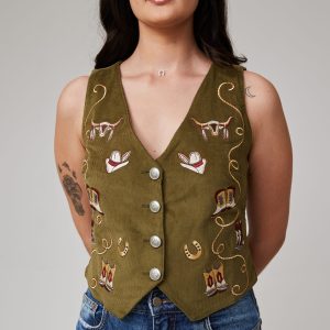 Colete Country Roads Verde Militar