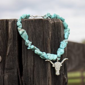 Colar Longhorn Stockyards Turquoise
