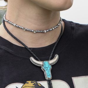 Colar Bolo Tie Longhorn