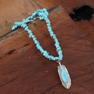 Colar Turquesa Feather