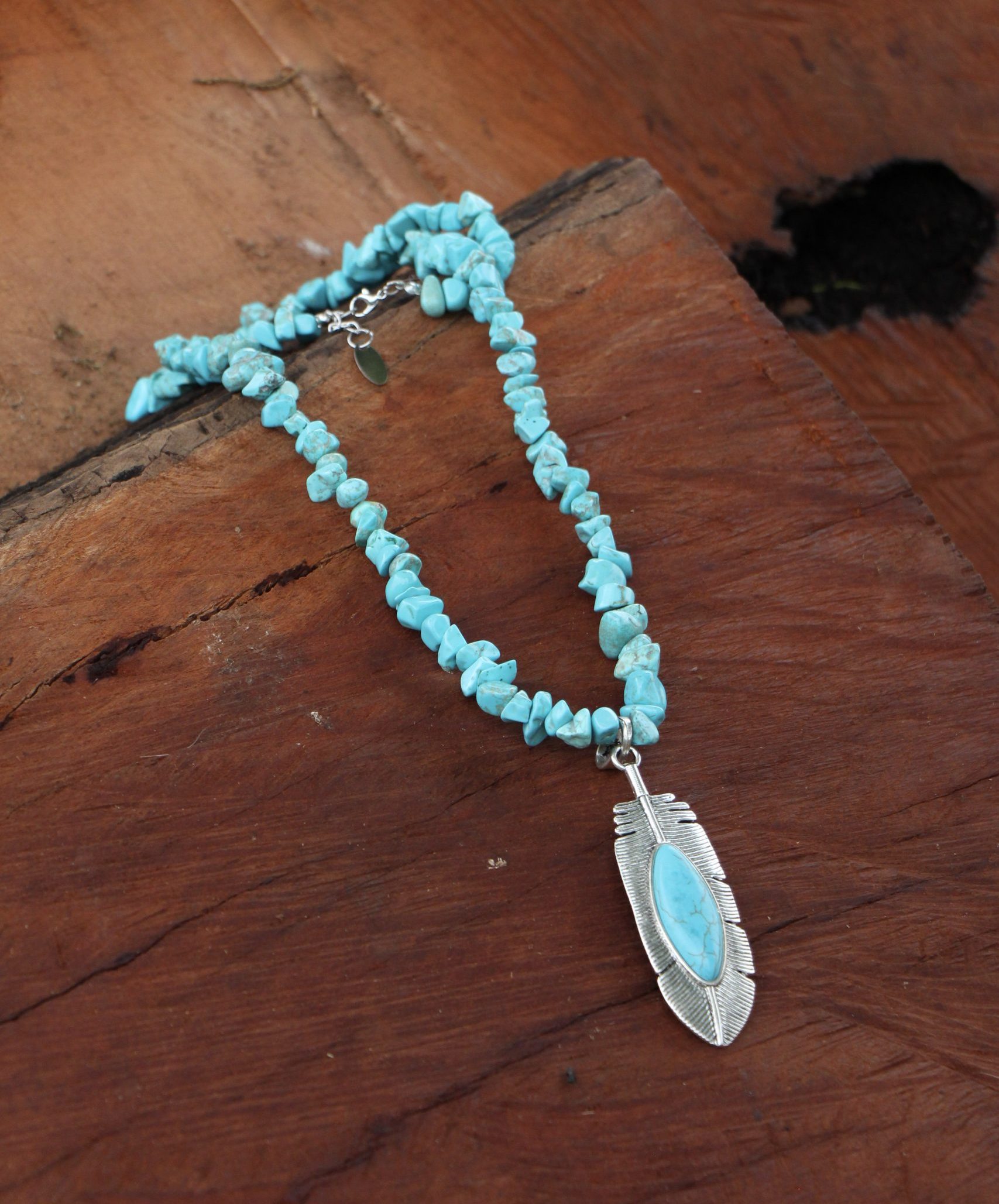 Colar Turquesa Feather