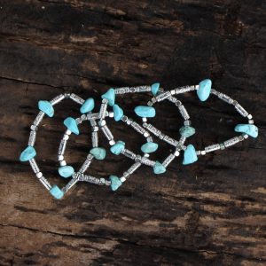 Mix de Pulseiras Stone Turquesa