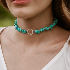 Choker Horseshoe Turquesa