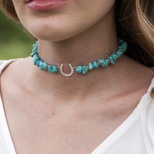 Choker Horseshoe Turquesa